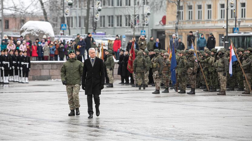 Iškilminga rikiuotė Kariuomenės dienos proga