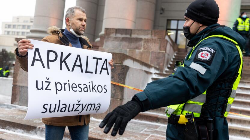 Protestas prie Seimo Sausio 13-ąją