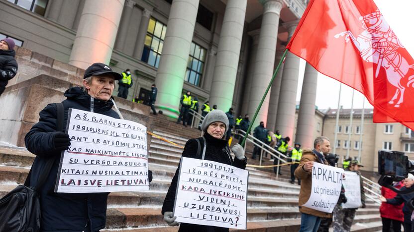 Protestas prie Seimo Sausio 13-ąją