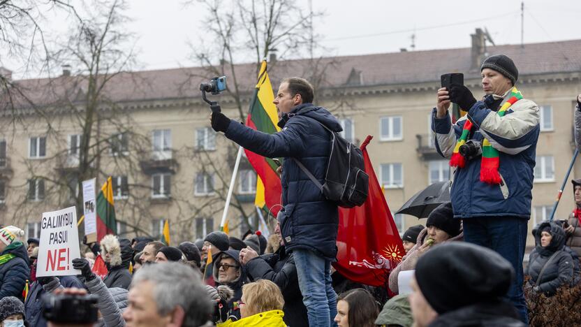 Protestas prie Seimo Sausio 13-ąją