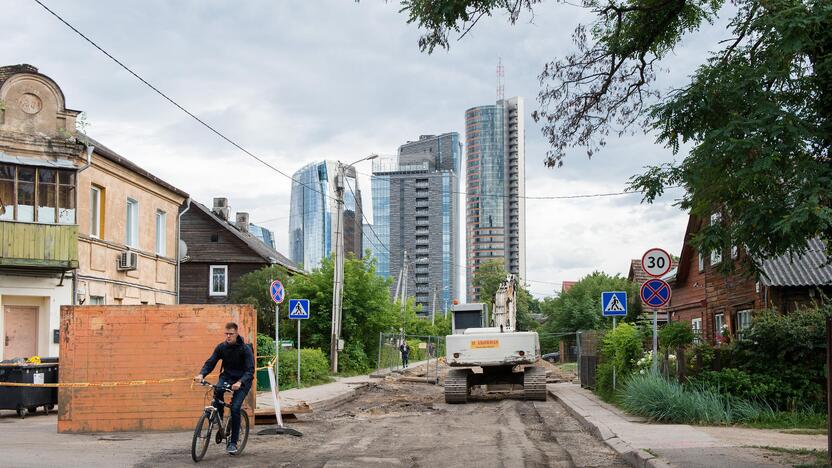 Verslo centro statybos Šnipiškėse užtruks porą metų, tad gyventojams teks pakentėti dėl kylančių nepatogumų.