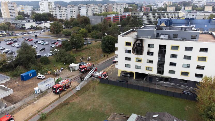 Vilniaus Trimitų gatvėje degė butas