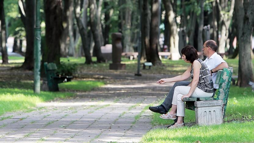 Įspėja: Skulptūrų parke draudžiama ne tik vedžioti šunis, bet ir rūkyti.