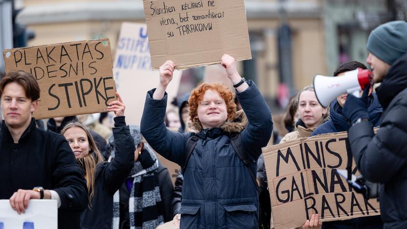 Studentų eisena Vilniuje