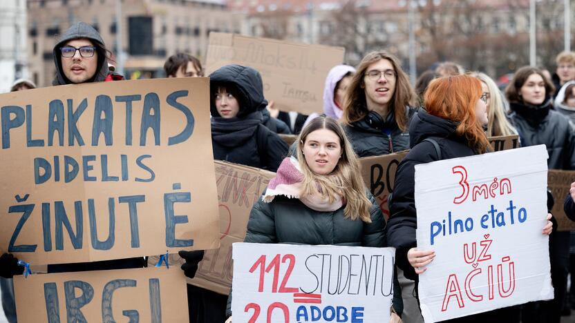 Studentų eisena Vilniuje