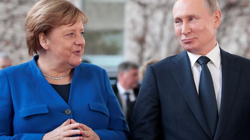 Angela Merkel  ir Vladimiras Putinas