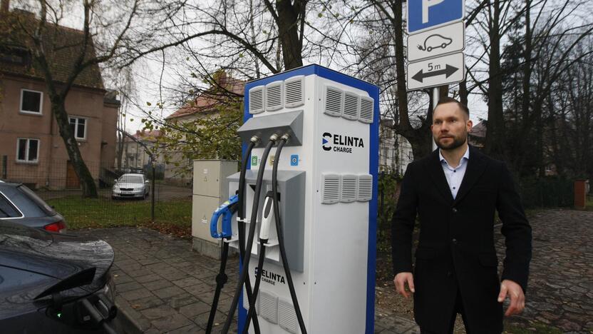 Klaipėdoje elektromobiliams – dar viena įkrovimo stotelė