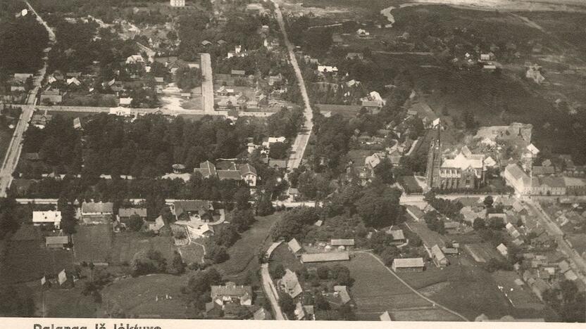 Palanga maždaug 1930 m. Vaizdas iš lėktuvo.