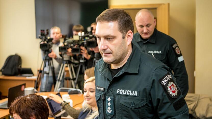 Spaudos konferencija dėl korupcijos skandalo Kauno policijoje