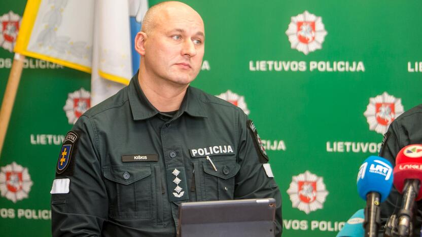 Spaudos konferencija dėl korupcijos skandalo Kauno policijoje