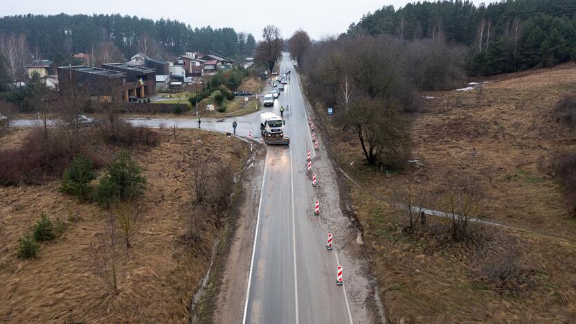 Dėl vandentiekio avarijos uždaryta Lentvario g. atkarpa