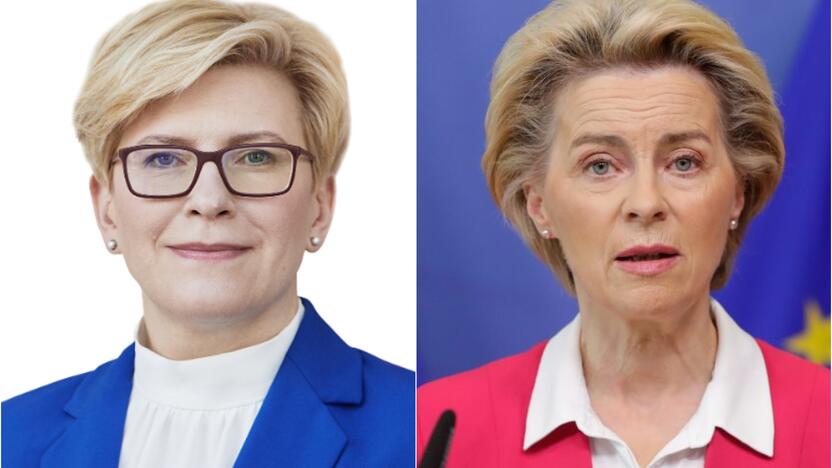 Ingrida Šimonytė (kairėje) ir Ursula von der Leyen (dešinėje)