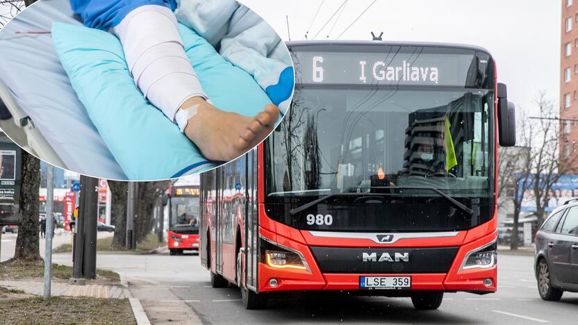 Nelaimė: 6-ojo maršruto autobuse senjoras nukrito ir stipriai susižalojo.