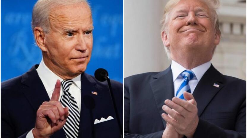 Joe Bidenas (kairėje) ir Donaldas Trumpas