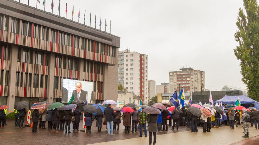 Piketas prieš planus dalį Kauno rajono teritorijos prijungti prie miesto