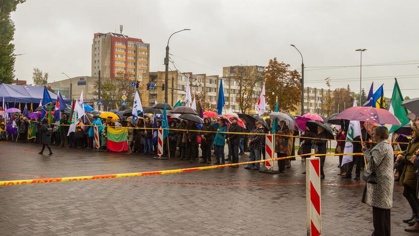 Piketas prieš planus dalį Kauno rajono teritorijos prijungti prie miesto