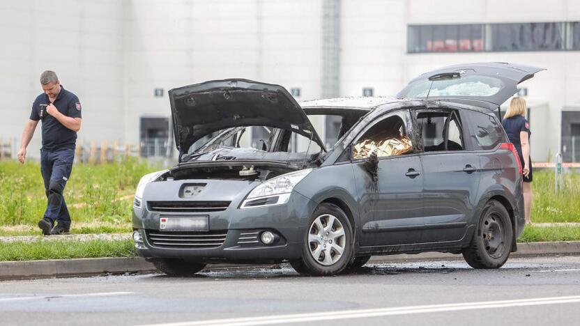 Kauno LEZ'e sudegė automobilis  