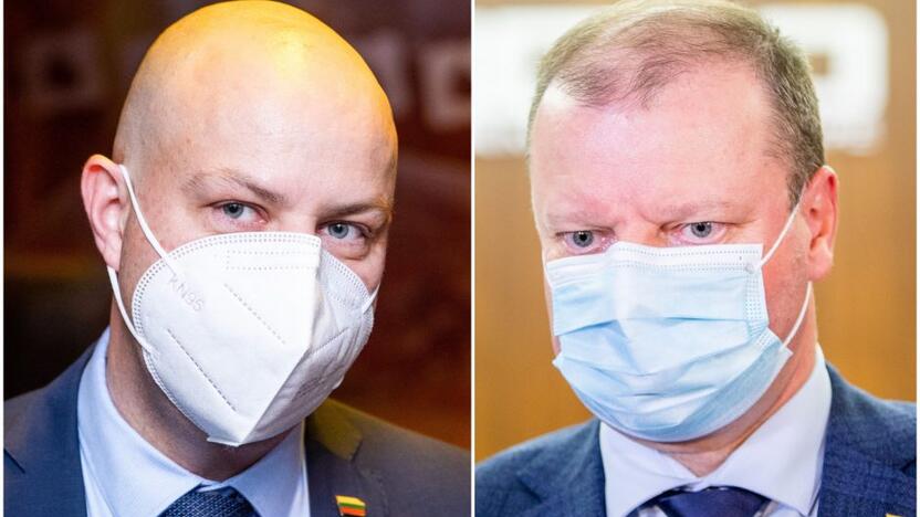 Aurelijus Veryga (kairėje) ir Saulius Skvernelis (dešinėje)