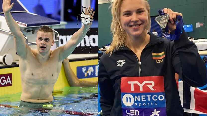 Danas Rapšys ir Rūta Meilutytė.