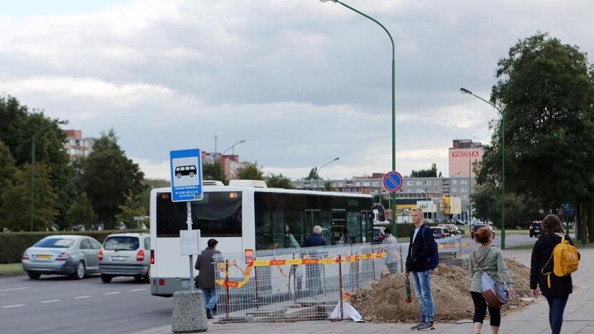 Stotelėje prie Naujojo turgaus statomi keleivių laukimo paviljonai.