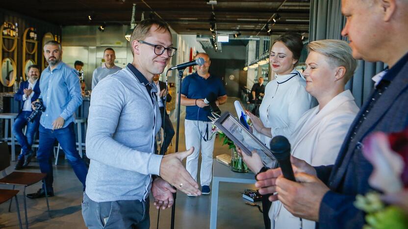 Emocija: tapęs nugalėtoju Ž.Lukošius neslėpė nuostabos.