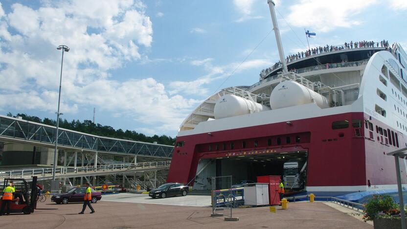 Modernus: naujoviško dizaino "Viking Grace" jūrų keltas.