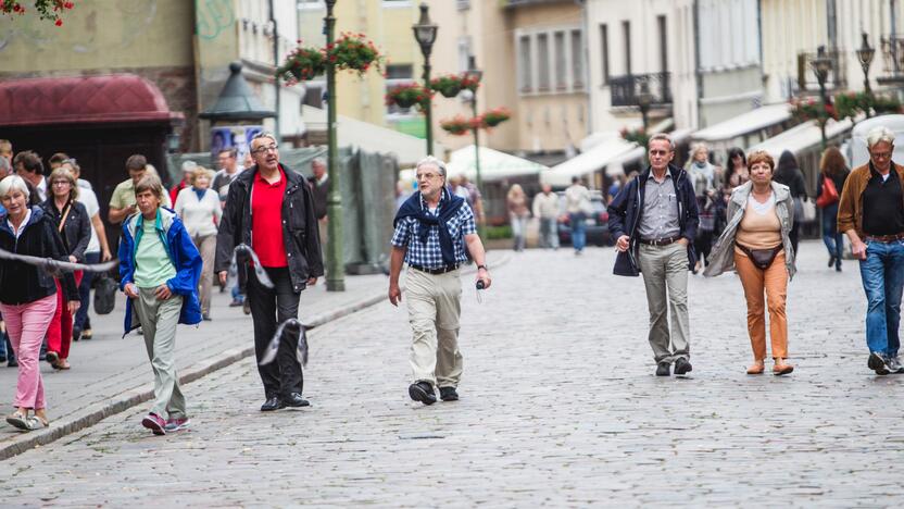 Turistai Kaune.