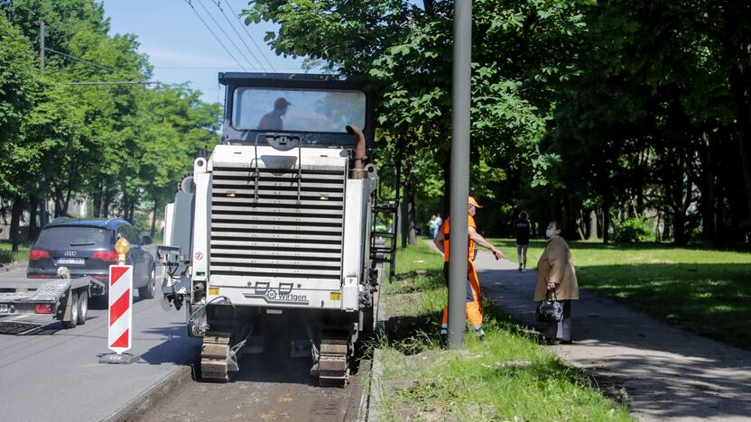 Uždaryta Kovo 11-osios gatvės atkarpa