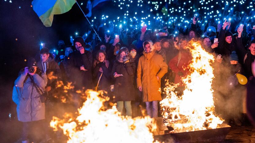 Vienybės ir solidarumo akcija „Laisvė šviečia“ Vilniuje