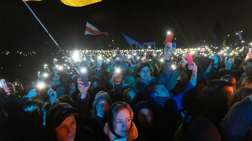 Vienybės ir solidarumo akcija „Laisvė šviečia“ Vilniuje