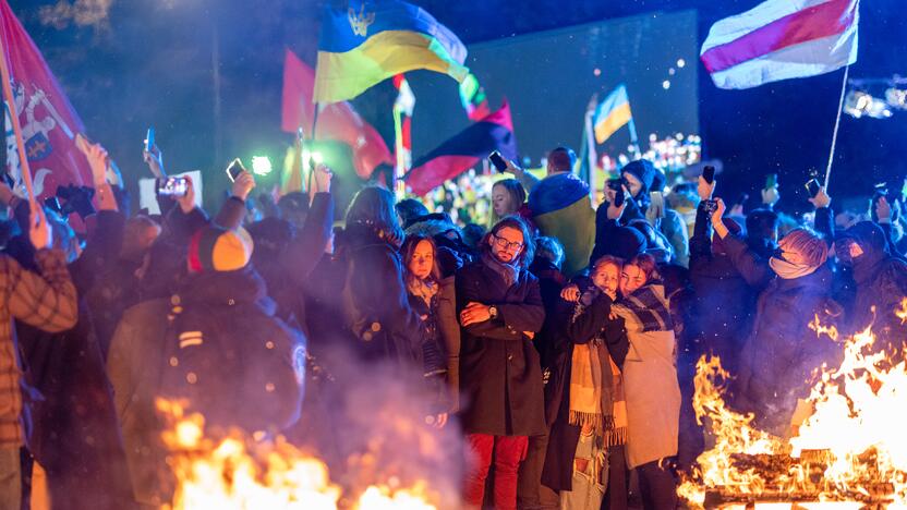 Vienybės ir solidarumo akcija „Laisvė šviečia“ Vilniuje