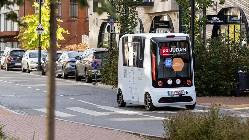 Autonominio autobuso pristatymas Vilniuje