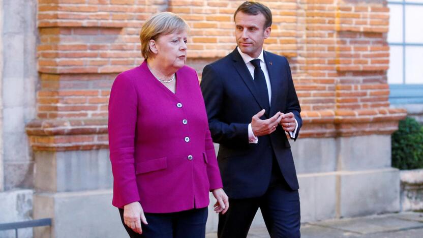 Angela Merkel ir Emmanuelis Macronas