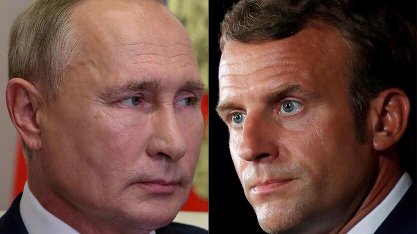 Vladimiras Putinas ir Emmanuelis Macronas