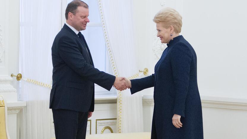 Saulius Skvernelis ir Dalia Grybauskaitė