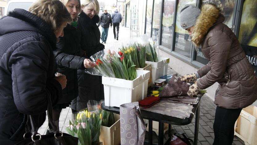 Pardavimas: prekyba tulpėmis kovo 8-ąją vyks bent 58 uostamiesčio vietose.