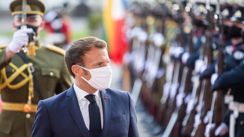 Į Lietuvą atvyko Prancūzijos prezidentas E. Macronas