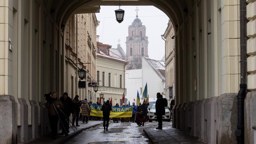 Mitingas ir eitynės Ukrainai palaikyti