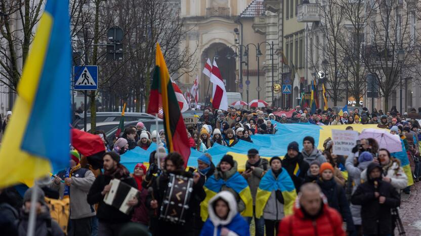 Mitingas ir eitynės Ukrainai palaikyti