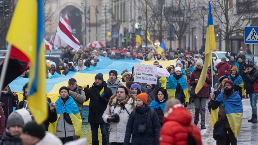 Mitingas ir eitynės Ukrainai palaikyti