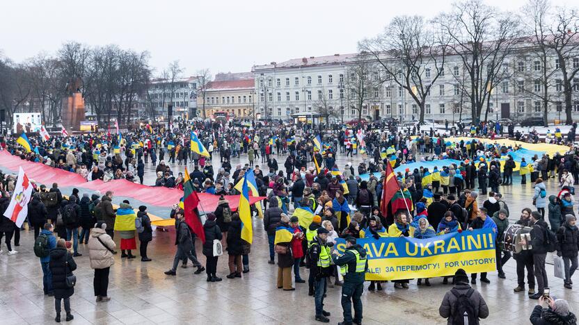 Mitingas ir eitynės Ukrainai palaikyti