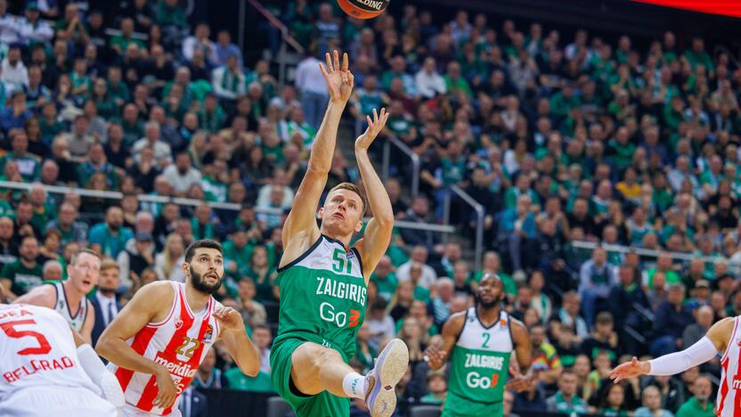 Eurolyga: Kauno „Žalgiris“  –  Belgrado „Crvena Zvezda“ 79:74