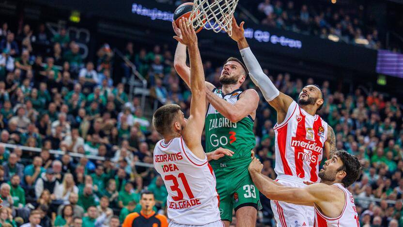 Eurolyga: Kauno „Žalgiris“  –  Belgrado „Crvena Zvezda“ 79:74