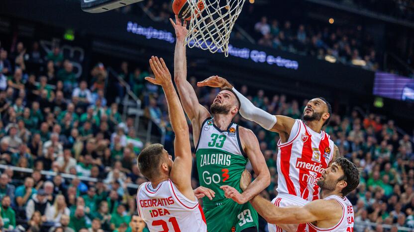 Eurolyga: Kauno „Žalgiris“  –  Belgrado „Crvena Zvezda“ 79:74