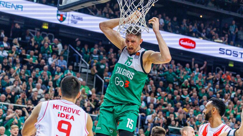 Eurolyga: Kauno „Žalgiris“  –  Belgrado „Crvena Zvezda“ 79:74