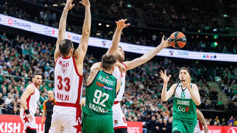 Eurolyga: Kauno „Žalgiris“ – Milano „EA7 Emporio Armani“ 87:73