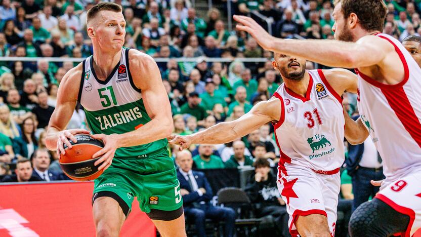 Eurolyga: Kauno „Žalgiris“ – Milano „EA7 Emporio Armani“ 87:73