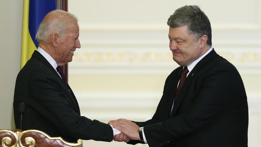 Joe Bidenas ir Petro Porošenka