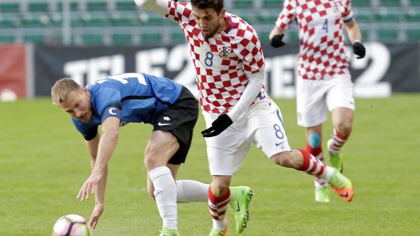 Estijos futbolininkai 3:0 sutriuškino Kroatiją