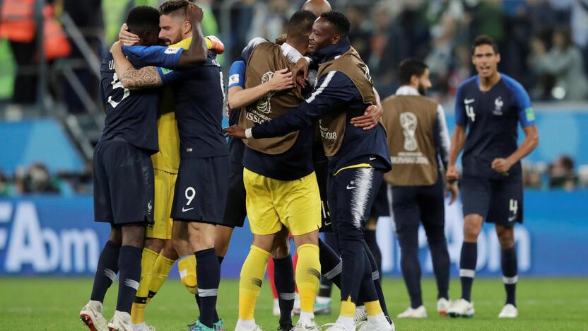 Pasaulio futbolo čempionato pusfinalis: Prancūzija - Belgija 1:0